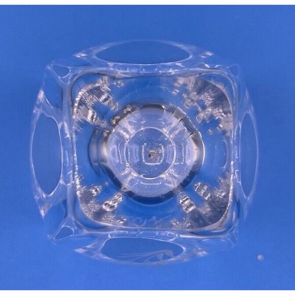 Vintage Skruf Sweden Etched Crystal Vase Deer Prancing Wheat Grass *Pre-Owned* - Picture 6 of 9